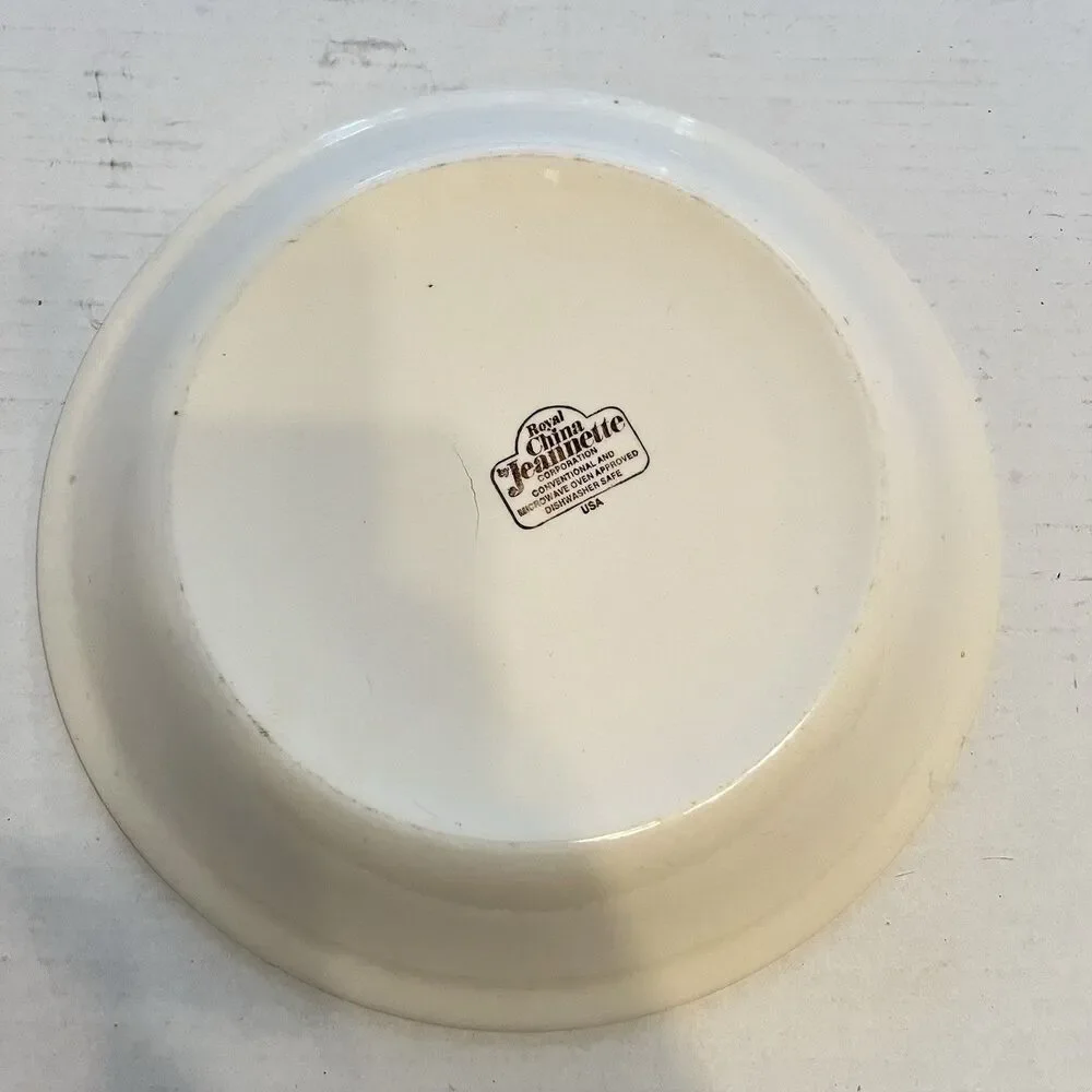Vtg Royal China by Jeanette USA 11” Strawberry Pie Deep Dish Pie Plate w/ Recipe